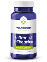 Vitakruid Saffraan 28mg (Affron) & L-Theanine 90 Vegetarische capsules