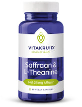 Vitakruid Saffraan 28mg (Affron) & L-Theanine 90 Vegetarische capsules