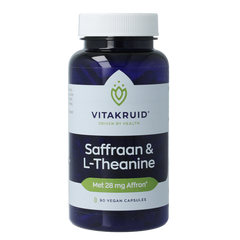 Vitakruid Saffraan 28mg (Affron) & L-Theanine 90.00 Vegetarische capsules