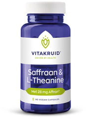 Vitakruid Saffraan 28mg (Affron) & L-Theanine 90 Vegetarische capsules