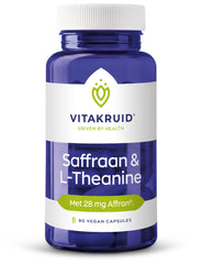 Vitakruid Saffraan 28mg (Affron) & L-Theanine 90 Vegetarische capsules
