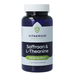 Vitakruid Saffraan 28mg (Affron) & L-Theanine 90 Vegetarische capsules
