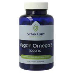 Vitakruid Vegan omega 3 1000 triglyceriden 300 DHA 100 EPA 90.00 Softgels