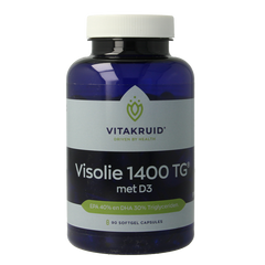 Vitakruid Visolie 1400 TG Triglyceriden met D3 90 Softgels