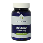 Vitakruid Biotine 2500 mcg voor Huid, Haar & Nagels 90 Vegetarische capsules