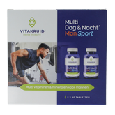 Vitakruid Multi Dag & Nacht Man Sport 100% Vegan 2 x 90 180 Tabletten