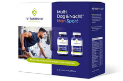 Vitakruid Multi Dag & Nacht Man Sport 100% Vegan 2 x 90 180 Tabletten