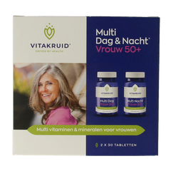 Vitakruid Multi dag & nacht vrouw 50+ 2 x 30 tabletten 60 Tabletten