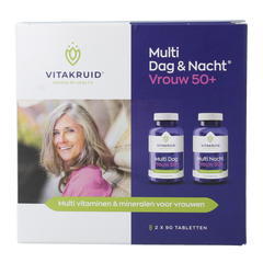 Vitakruid Multi Dag & Nacht Vrouw 50+ 2 x 90 180 Tabletten