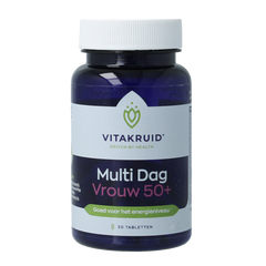 Vitakruid Multi Dag Vrouw 50+ 100% Vegan 30.00 Tabletten