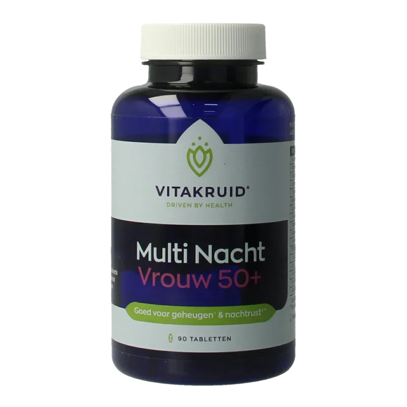 Vitakruid Multi Nacht Vrouw 50+ 100% Vegan 90 Tabletten