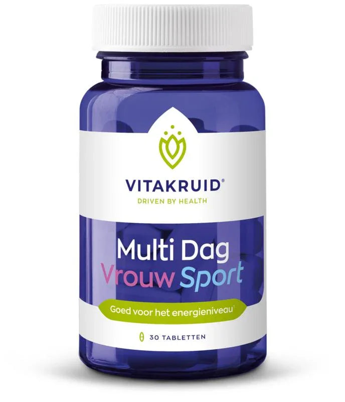 Vitakruid Multi Dag Vrouw Sport 100% Vegan 30 Tabletten