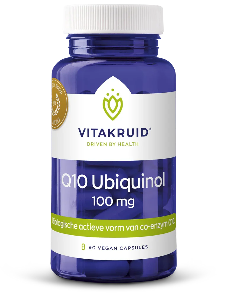 Vitakruid Co-enzym Q10 Ubiquinol actieve vorm Kaneka 100 mg 90 Vegetarische capsules