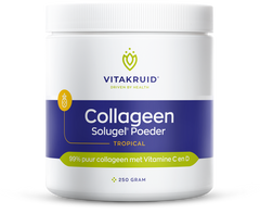 Vitakruid Collageen Solugel poeder met vitamine C & D Tropic 250 Gram