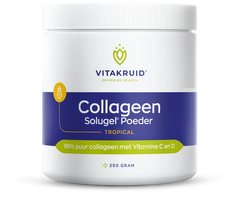 Vitakruid Collageen Solugel poeder met vitamine C & D Tropic 250 Gram