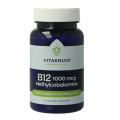 Vitakruid B12 1000 mcg Actief Methylcobalamine 180 Smelttabletten
