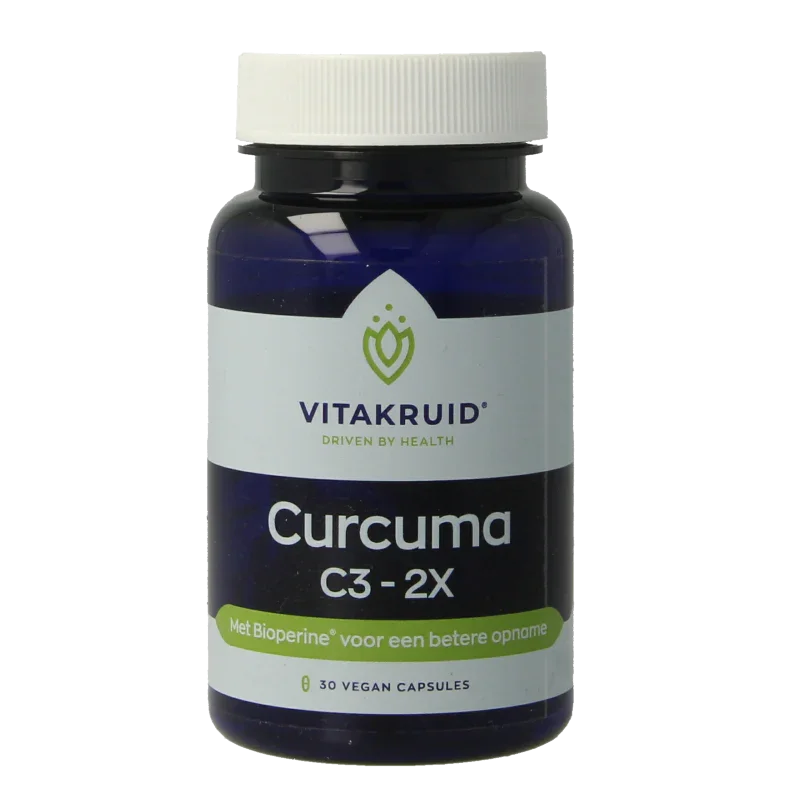 Vitakruid Curcuma C3-2X (95% curcuminoiden) met Bioperine 30 Vegetarische capsules