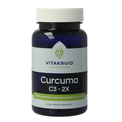Vitakruid Curcuma C3-2X (95% curcuminoiden) met Bioperine 30 Vegetarische capsules
