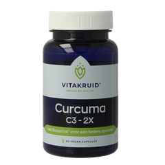 Vitakruid Curcuma C3-2X (95% curcuminoiden) met Bioperine 30 Vegetarische capsules