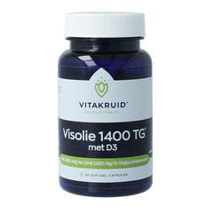 Vitakruid Visolie 1400 TG Triglyceriden met D3 30 Softgels