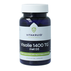 Vitakruid Visolie 1400 TG Triglyceriden met D3 30.00 Softgels