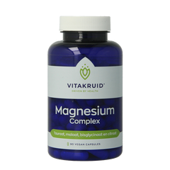 Vitakruid Magnesium Complex Tauraat Malaat Bisglycinaat 90 Vegetarische capsules