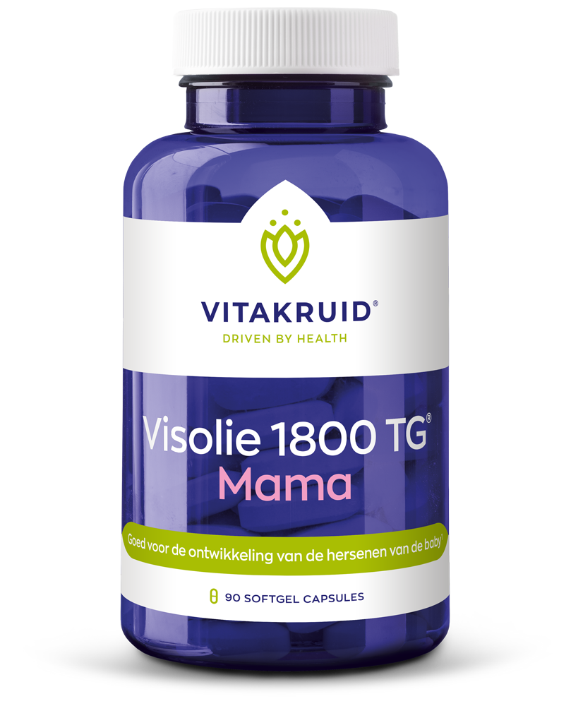 Vitakruid Visolie 1800 TG mama triglyceriden met D3 90 Softgels