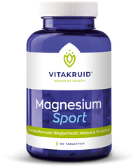 Vitakruid Magnesium sport bisglycinaat malaat tri-dicitraat 90.00 Tabletten