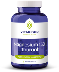 Vitakruid Magnesium 150 Tauraat met vitamine B6 (P-5-P) 90.00 Tabletten