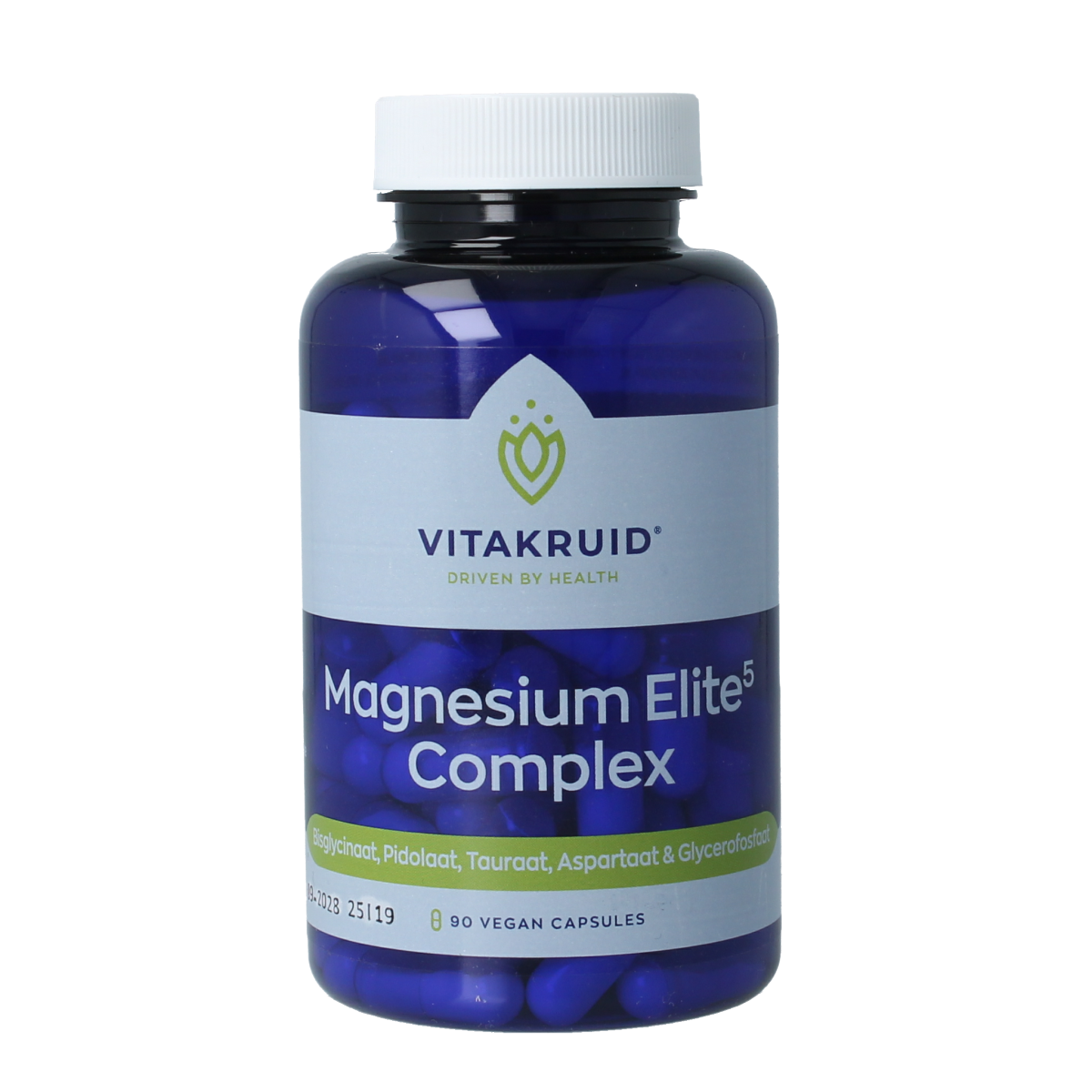 Vitakruid Magnesium elite5 complex oa aspartaat & pidolaat 90.00 Vegetarische capsules