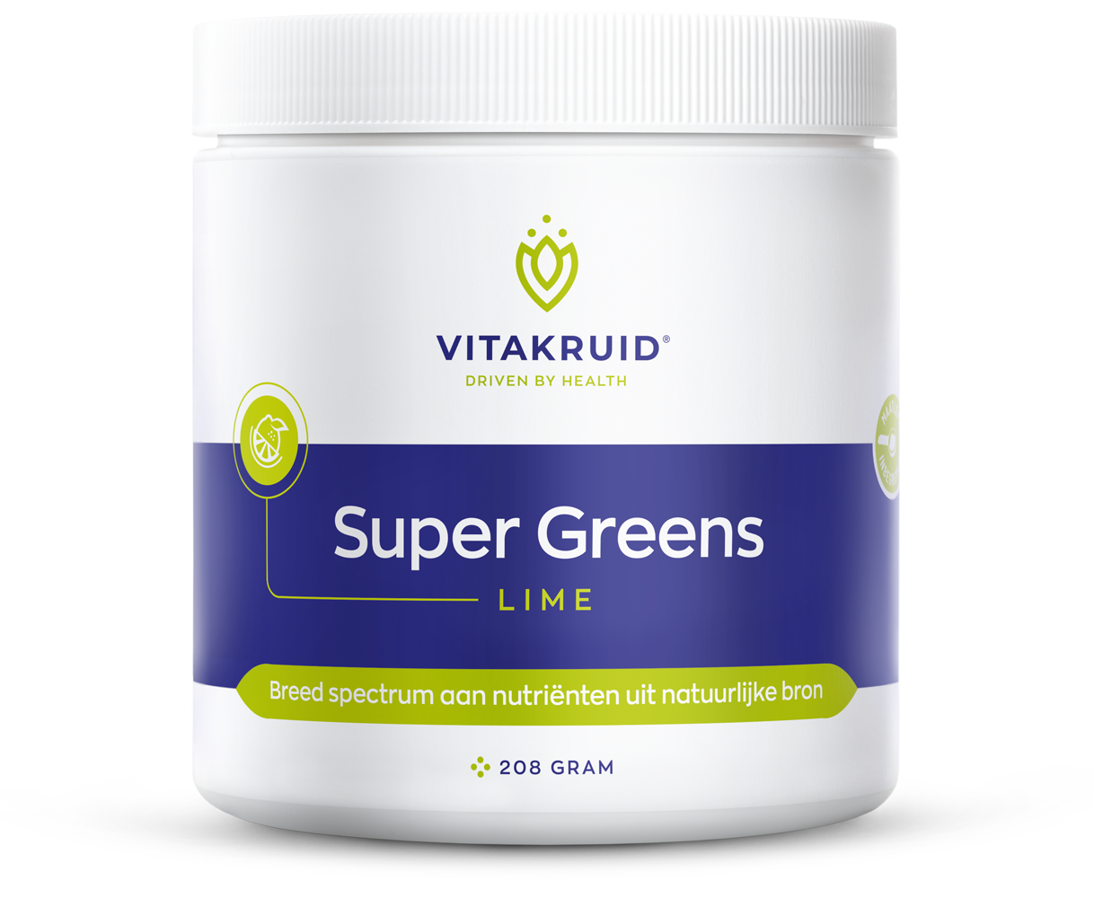 Vitakruid Super greens lime oa probiotica en enzymen 208.00 Gram