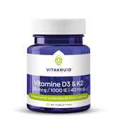 Vitakruid Vitamine D3 25mcg & K2 40mcg (menaq7) 90 Tabletten
