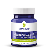 Vitakruid Vitamine D3 25mcg & K2 40mcg 90 Tabletten