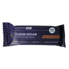 Vitakruid Clean vegan protein bar - apple cinnamon 1.00 Stuks