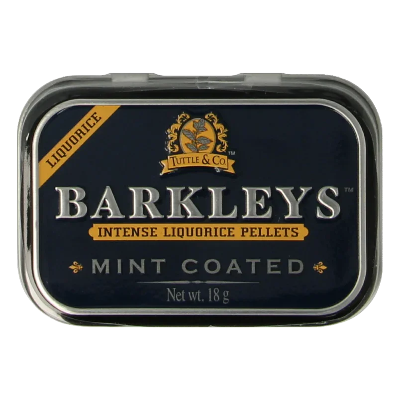 Barkleys Liquorice pellets mint coated 18 Gram