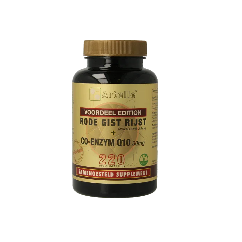 Artelle Rode gist rijst 100mg Q10 30mg 220 Vegetarische capsules