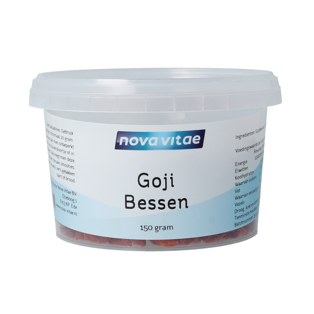 Nova Vitae Goji bessen 150.00 Gram