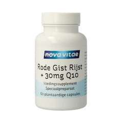 Nova Vitae Rode gist rijst + 30mg Q10 60.00 Vegetarische capsules