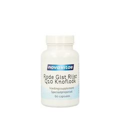 Nova Vitae Rode gist rijst+ Q10 + knoflook 60.00 Vegetarische capsules