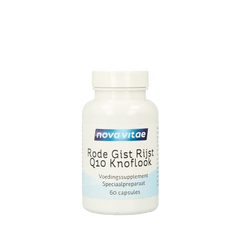 Nova Vitae Rode gist rijst+ Q10 + knoflook 60 Vegetarische capsules