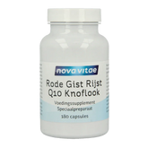 Nova Vitae Rode gist rijst + Q10 + knoflook 180 Vegetarische capsules