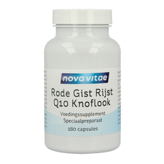 Nova Vitae Rode gist rijst + Q10 + knoflook 180 Vegetarische capsules