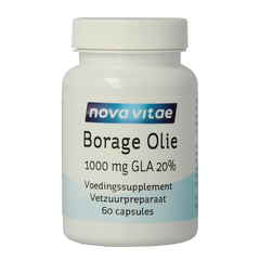 Nova Vitae Borage olie 1000mg GLA 20% 60.00 Capsules