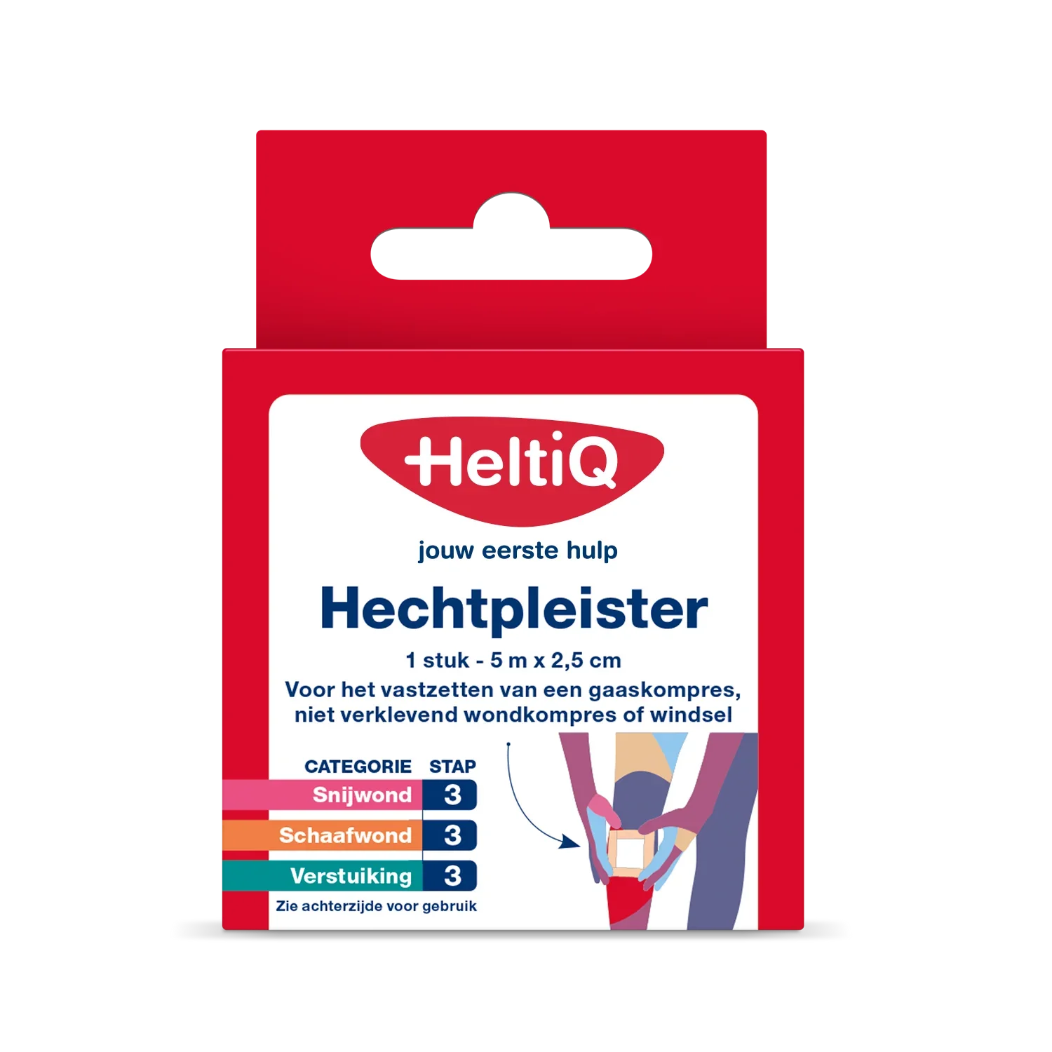 Heltiq Hechtpleister 2.5cm x 5m 1 Stuks