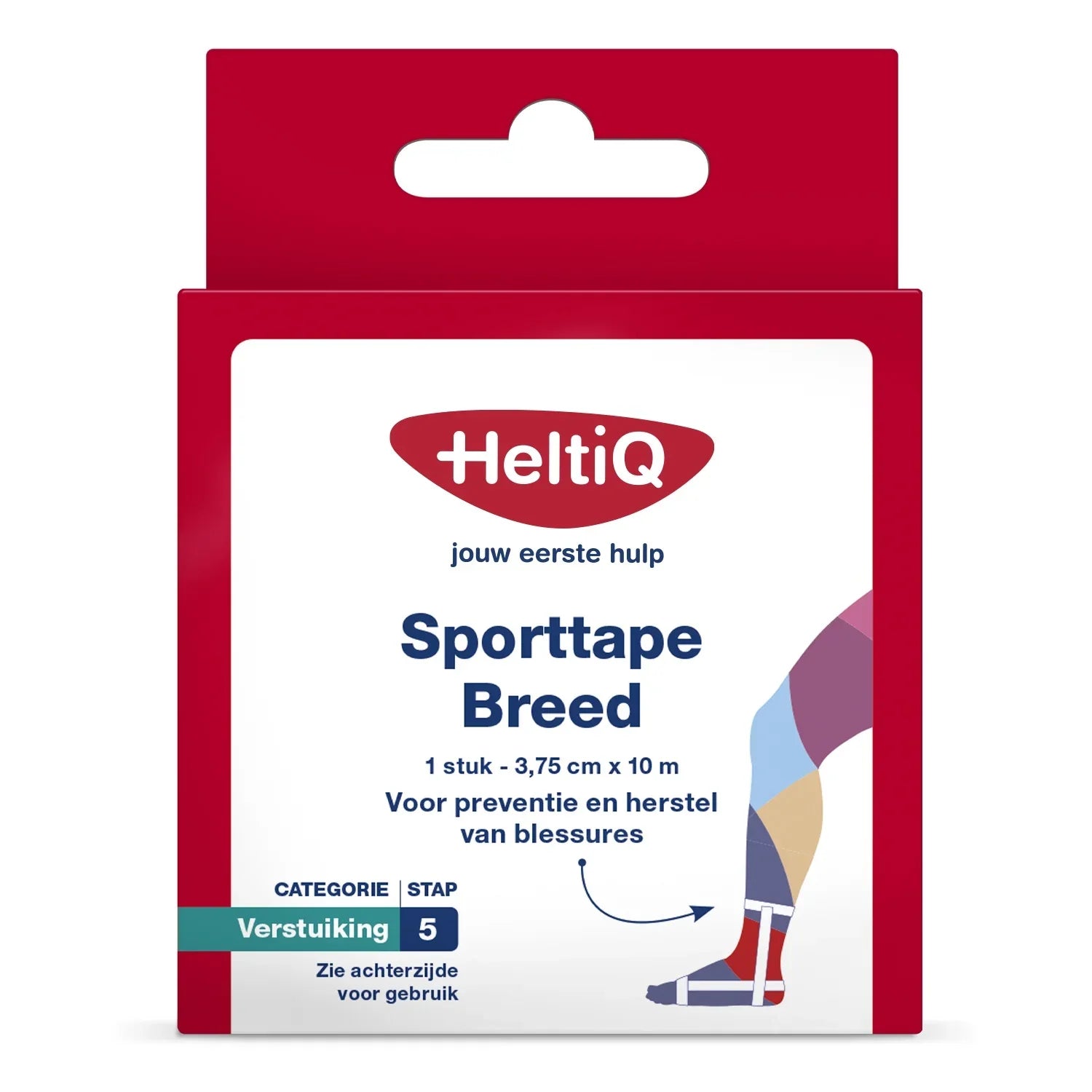 Heltiq Sporttape breed 3.75 x 10m 1 Stuks
