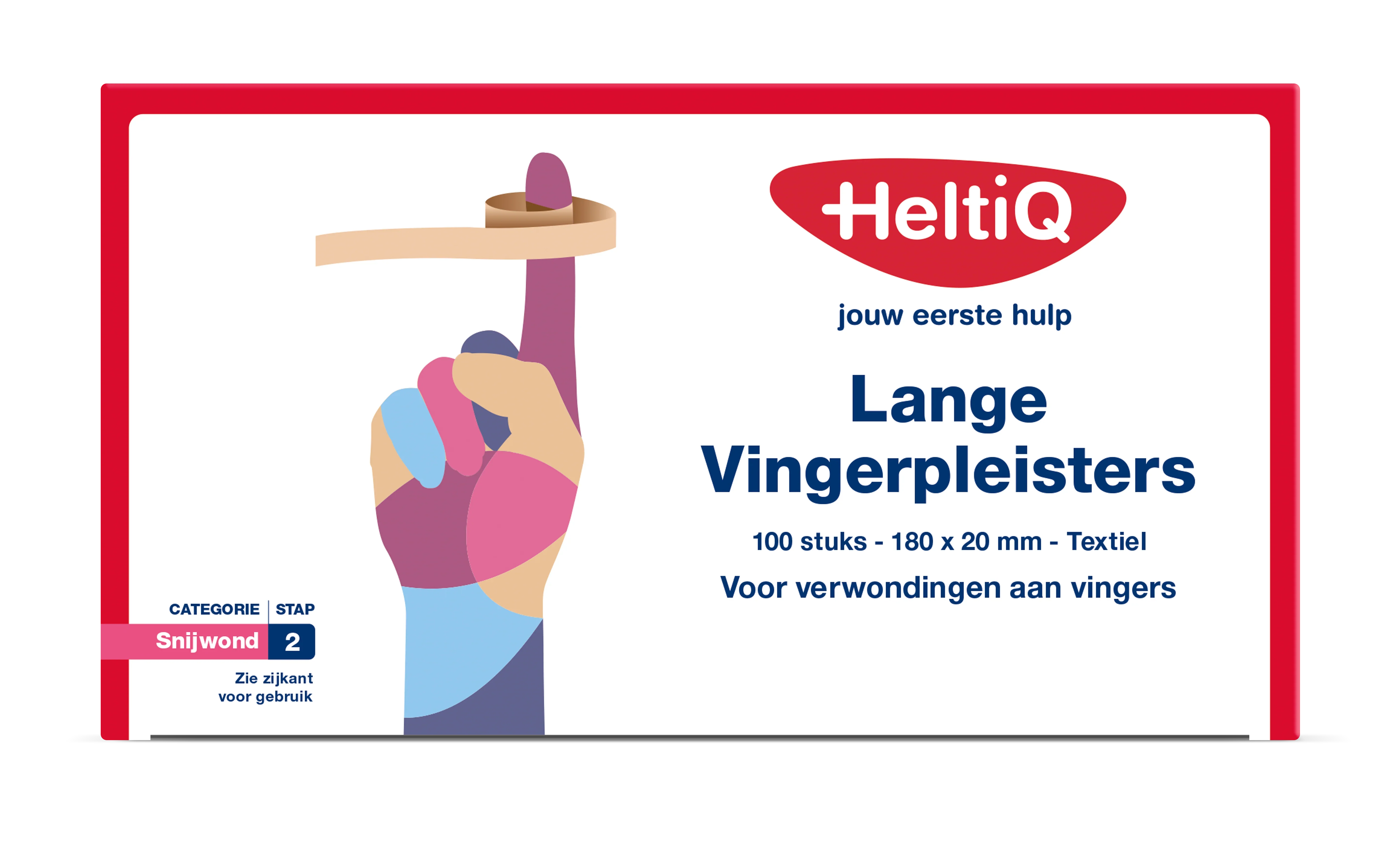 Heltiq Vingerpleister lang textiel 180 x 20mm 100 Stuks