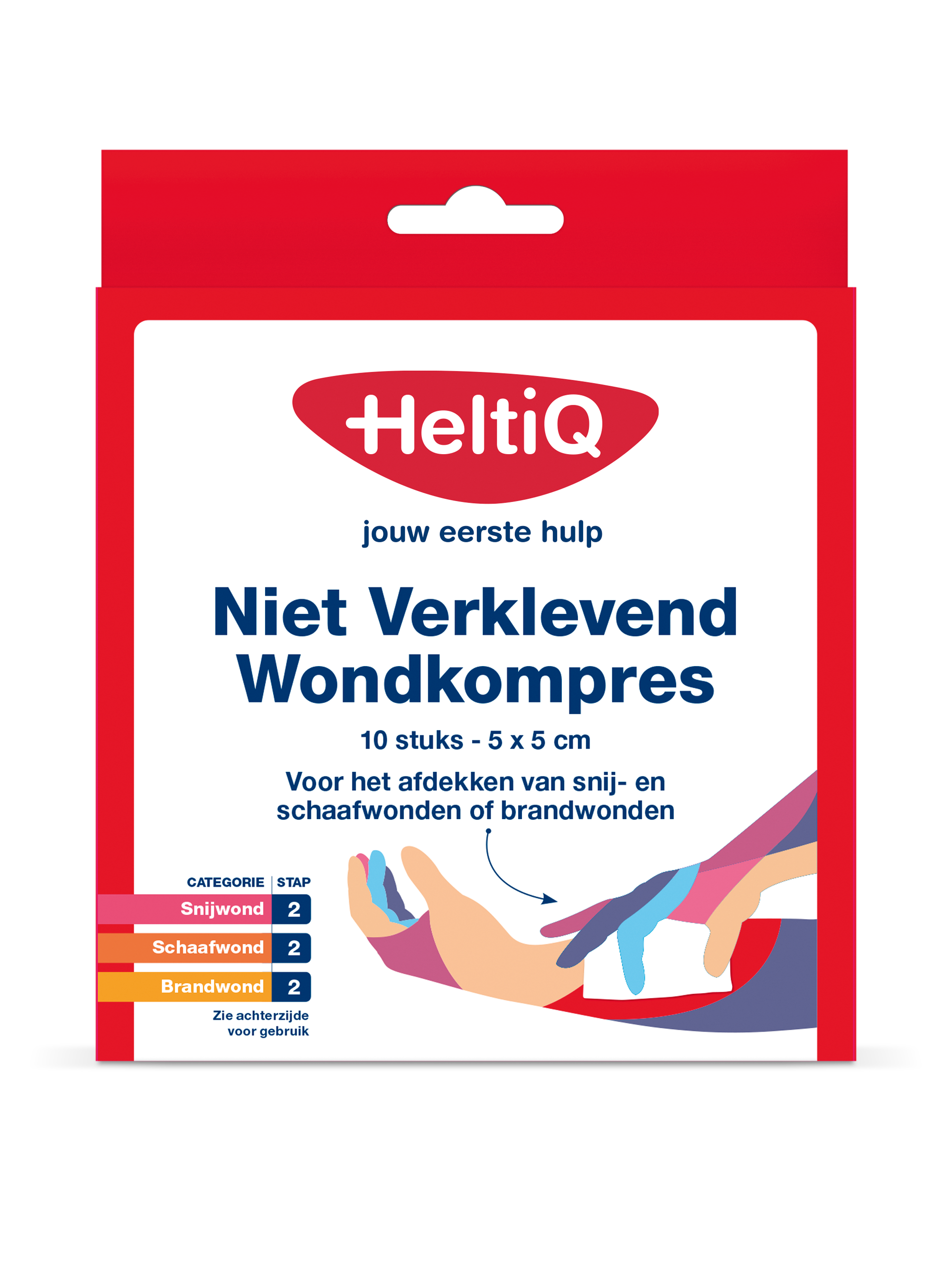 Heltiq Wondkompres 5 x 5 niet verklevend 10 Stuks