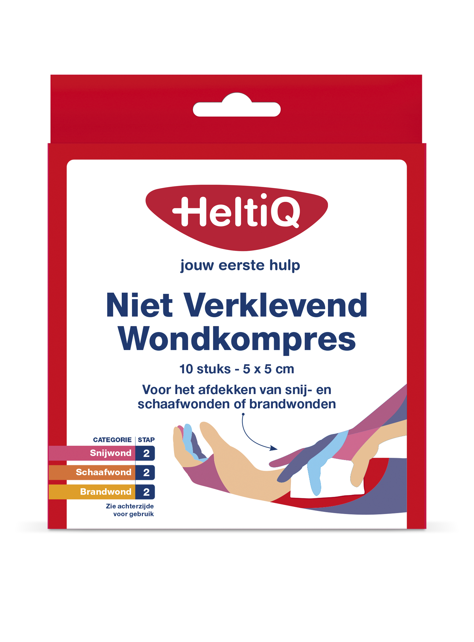 Heltiq Niet verklevend wondkompres 5 x 5cm 10.00 Stuks