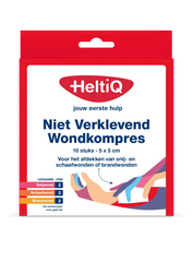 Heltiq Wondkompres 5 x 5 niet verklevend 10 Stuks