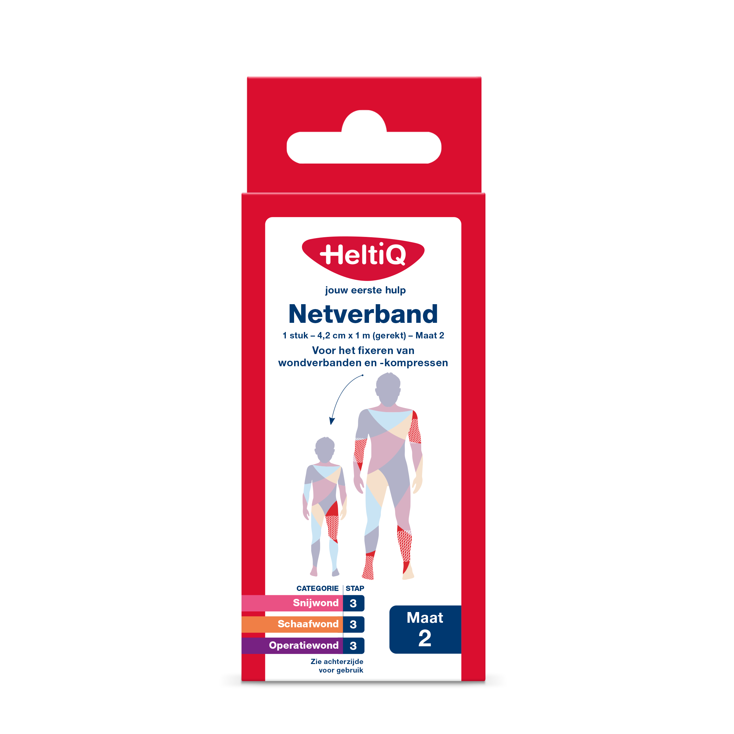 Heltiq Netverband 4,2cm x 1m (gerekt) maat 2 1 Stuks